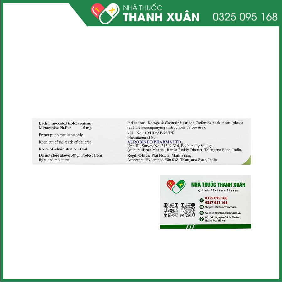 Aurozapine 15 điều trị bệnh trầm cảm